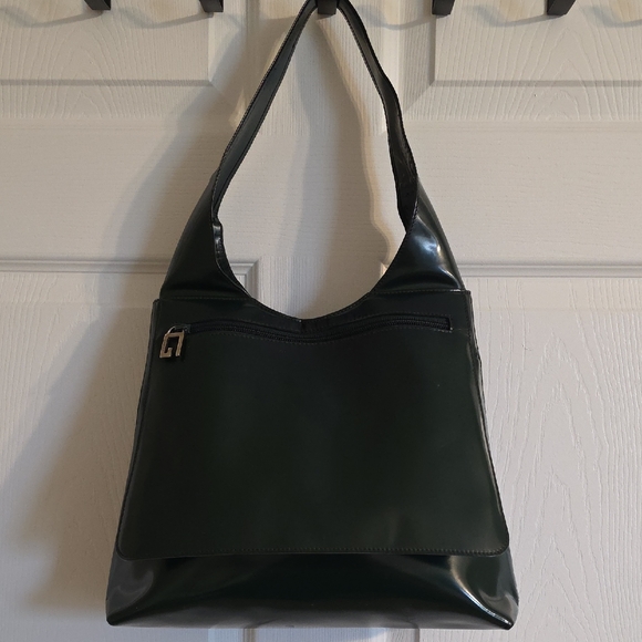 Gucci Forest Green Patent Leather Shoulder Bag